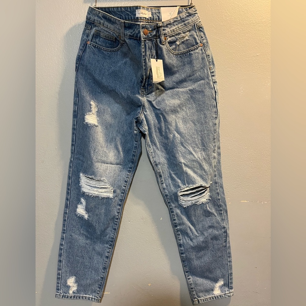 Distressed Mom Jeans